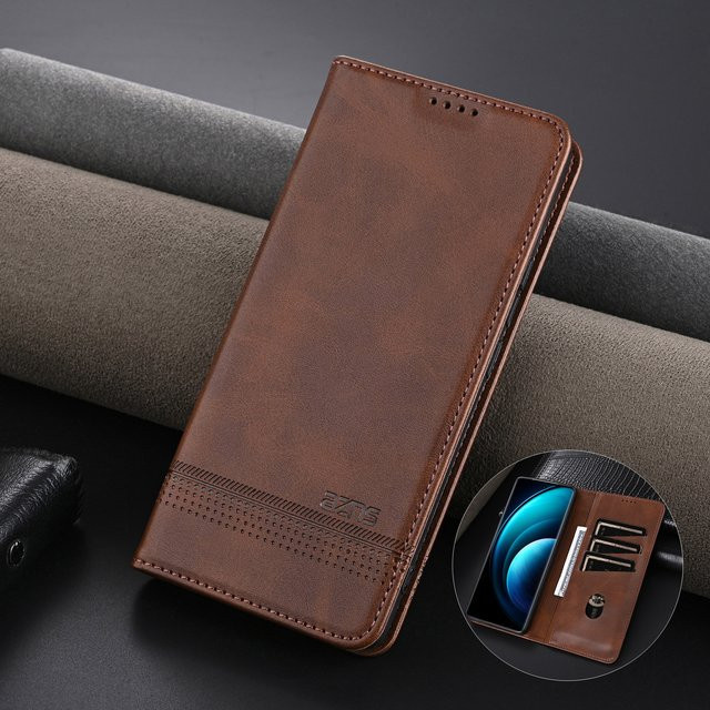 Business Flip Leder-Handyhülle mit Kartenhalter für Xiaomi 17T 17 Pro Max Ultra Mi 15T 14T 15 14 Pro Ultra in Grün und Braun - Bild 1