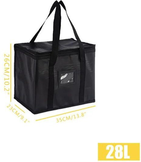 Freedom Outdoors Kühltasche Schwarz, isolierte Thermo-Lunchtasche mit 28 l Volumen, B/T/H: 36 x 23 x 26 cm - Bild 1