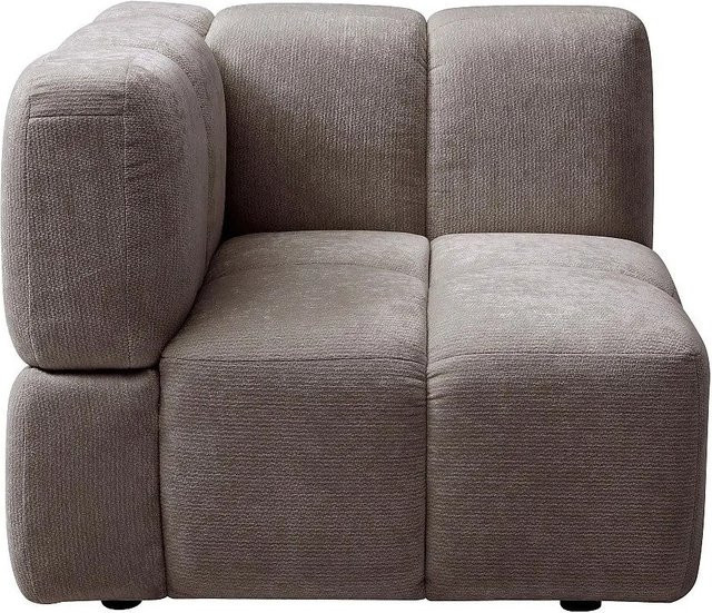 Sessel Carlivi von Vente-unique mit gerader Rückenlehne und gestepptem Design in Taupe, Höhe: 89 cm - Bild 1