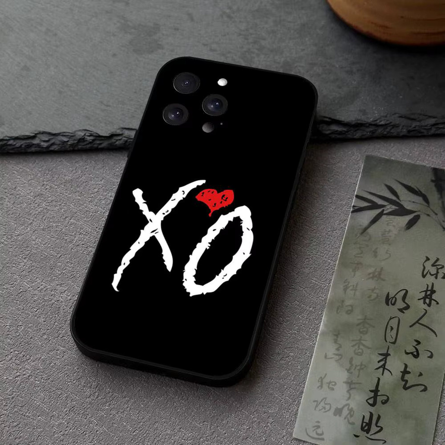 The Weeknd XO Handyhülle aus schwarzem Silikon als Soft Shell für iPhone 17 16 15 14 13 12 11 Air Pro Max Plus - Bild 4