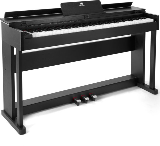 MUSTAR Digitalpiano mit 88 Tasten und Hammermechanik in Schwarz Holzoptik inklusive 3 Pedalen als E-Piano Set für Anfänger - Bild 1