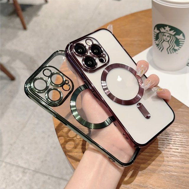 LYYDFUMAN Magnetische Schutzhülle für iPhone 11 bis 17 Pro Max Plus mit Magsafe Kompatibilität in Gold - Bild 1