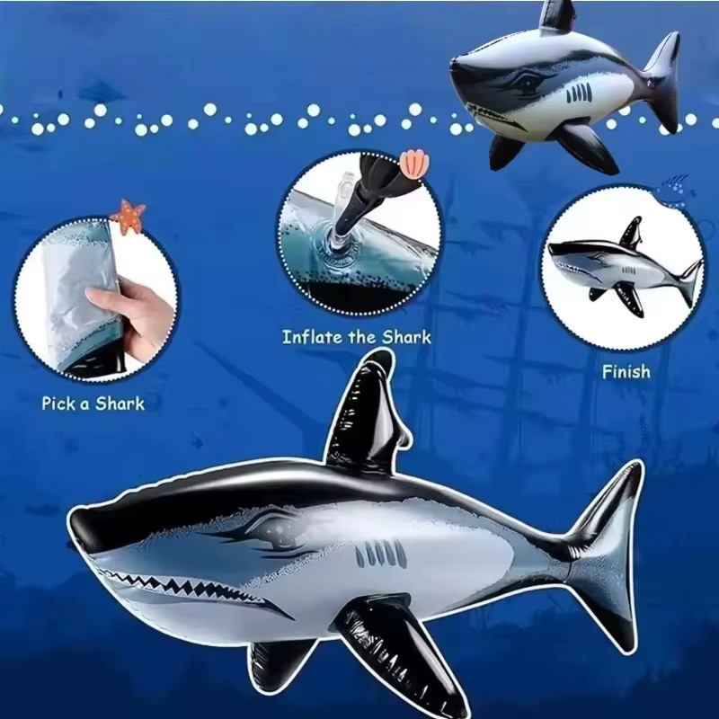 Meade Aufblasbare Shark Float Spielzeug, 2-teiliges Set - Bild 4