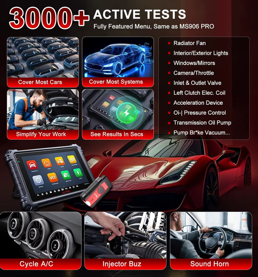 Autel MaxiCOM MK906 Pro Diagnosescanner mit Bluetooth und ECU-Codierung in Schwarz - Bild 3