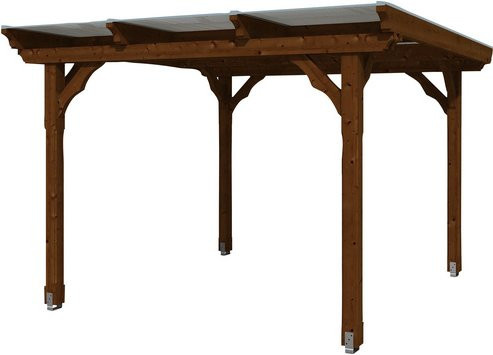 SKANHOLZ Pavillon Marseille Flachdach in Braun mit Polycarbonat-Dach B/H/T: 327 x 236 x 350 cm - Bild 1