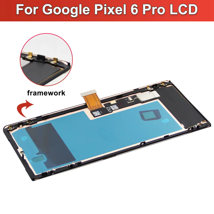 GLUOG OLED-Display mit Rahmen für Google Pixel 6 Pro in Schwarz - Bild 4