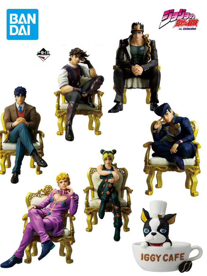 Bandai JoJo's Bizarre Adventure THE JOJO WORLD Anime Figur Multicolor mit Jotaro Kujo, Joseph Joestar, Jonathan Joestar, Xu Lun Kujo und Iggy - Bild 4