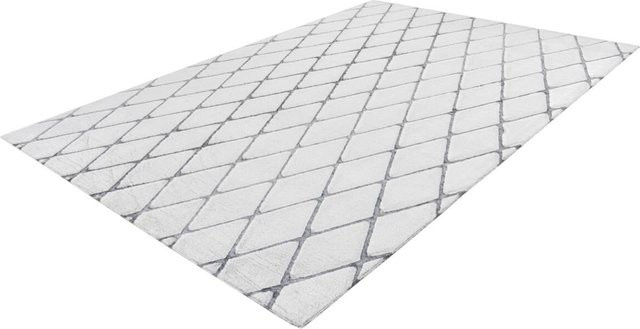360Living Teppich Vivica in Weiß und Anthrazit mit grafischem Retro-Muster aus Baumwolle, Breite: 160 cm, Länge: 230 cm - Bild 1