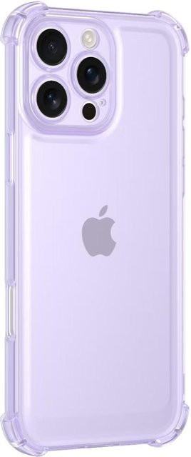 Stoßfestes Silikon Case von Tuiying002 für iPhone 11 bis iPhone 16 Pro Max in Transparent oder Purple, Mattiertes Weiches Gehäuse - Bild 1