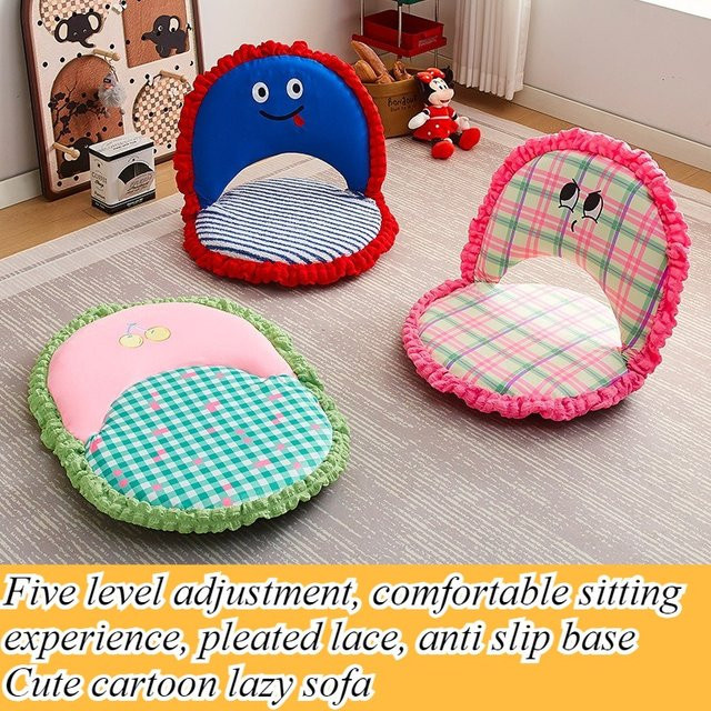 LIUSHADUOLA Tatami Faulenzerstuhl mit floralem Design in Multicolour, verstellbarer Einzelsitzkissen-Stuhl für Schlafzimmer und Erkerfenster - Bild 1