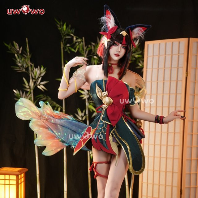 UWOWO Ahri After Hours Mythic Variant Cosplay-Kostüm, Fantasy, Plüsch / Textil, Bunt / Mehrfarbig - Bild 1