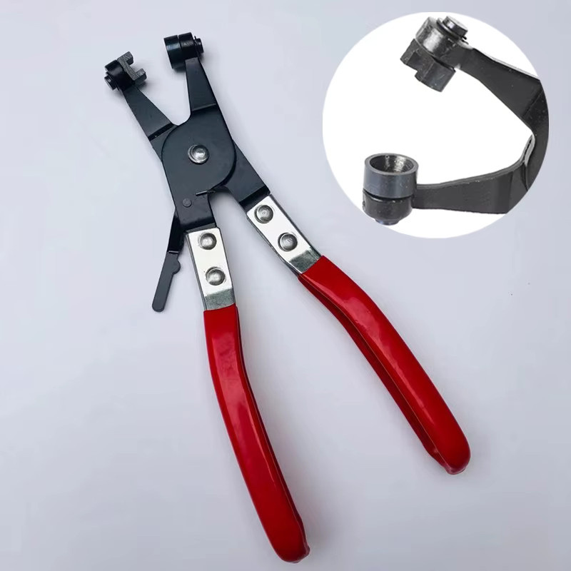 Schlauchklammer-Zange mit Kunststoffgriff in Rot für Reparaturarbeiten an Schläuchen und Rohren - Bild 3