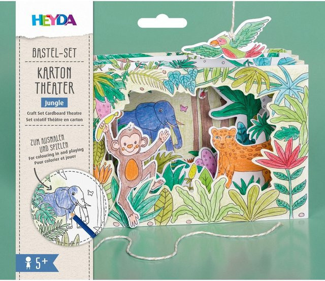 Heyda Bastelset Karton-Theater Jungle - Bild 1