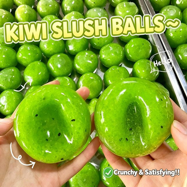 A Family Of Home Textiles Kiwi Slush Squishy Spielzeug, Formbar, Kein Rückprall, Knusprig, Stressabbau, Quetschball - Bild 1