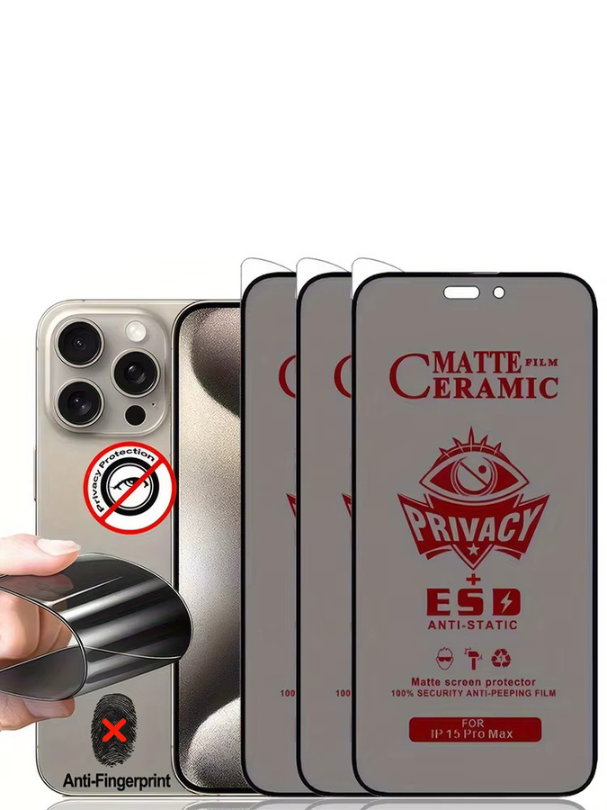 NNBILI 4er-Set Anti-Spy Sichtschutz-Displayschutzfolie matt für iPhone 11 bis iPhone 18 Pro Max Serie - Bild 6