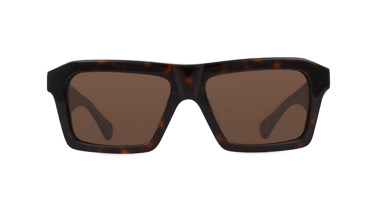 Bottega Veneta BV1213S Sonnenbrille, Vollrand, quadratisch, Kunststoff, Unisex, braun - Bild 1