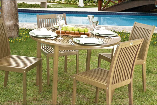 Tramontina Stuhl aus Tauari Holz in Braun, B/T/H: 55 x 45 x 90 cm