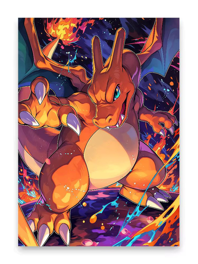 Bandai Pokemon Anime Wandposter aus Leinwand in Mehrfarbig - Bild 7