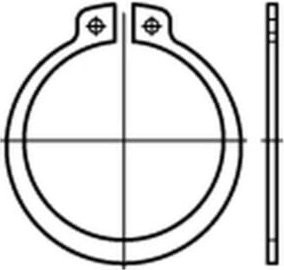 Sicherungsringe DIN 471 aus rostfreiem Edelstahl 1.4122 von Industrial Quality Supplies, Durchmesser: 28 mm - Bild 1