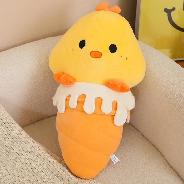 Yiran toy Plüschkissen Ente Schwein Capybara Schaf im Eiscreme, Plüsch / Textil, 35cm - Bild 1