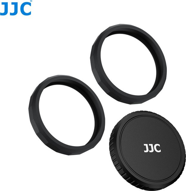 JJC Silikon-Objektivschutzring und Metall-Objektivkappe für DJI Osmo Action 6 in Schwarz - Bild 1