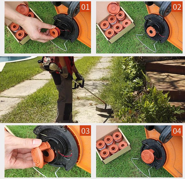 WORX Ersatzspule für Gras-Trimmer und Edger, orange, 3 m Abdeckung, passend für WA0010, WG151, WG160, WG165, WG180, L7R8 - Bild 1
