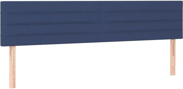 vidaXL LED Kopfteil Blau mit USB-Ladeport und integrierter Beleuchtung, B/T/H: 200 x 5 x 78-88 cm - Bild 1