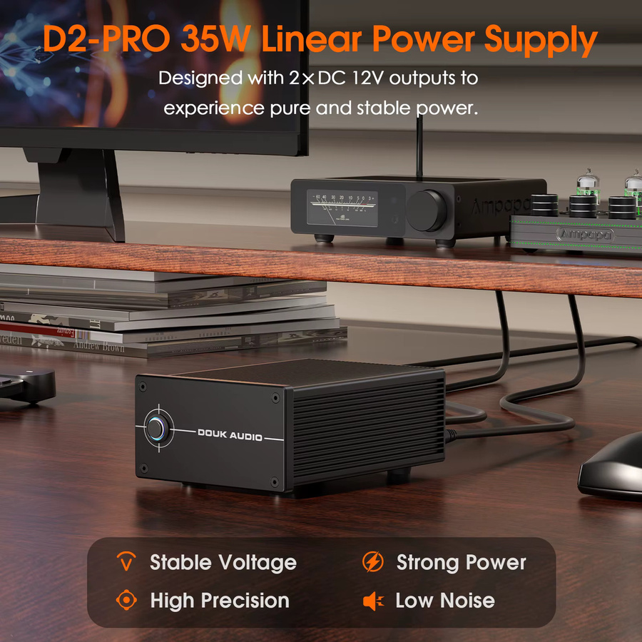 Douk Audio Lineares Netzteil DC 12V 35W Schwarz für Vorverstärker und DAC - Bild 3