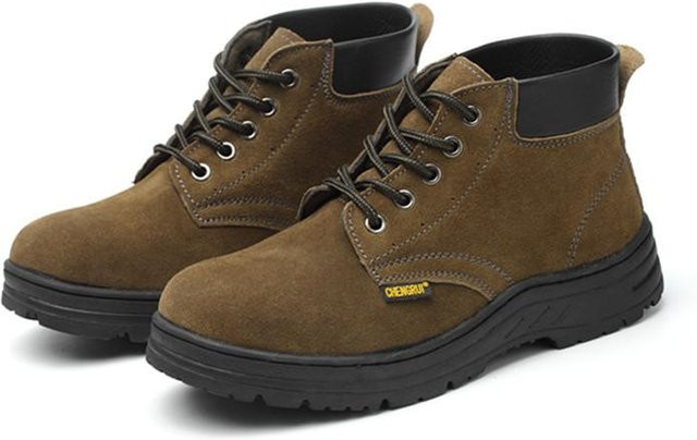 Avant-garde Arbeitsschutzschuhe aus Leder in Braun, Größe 46, mit Anti-Quetsch- und Durchstichschutz, säure- und laugenbeständig sowie verschleißfest - Bild 1