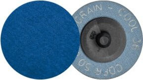 PFERD COMBIDISC Mini-Fiberscheibe CDFR VICTOGRAIN-COOL36 für Stahl und Edelstahl, Durchmesser: 50 mm, Körnung: 36, Farbe: Blau, 100 Stück - Bild 1