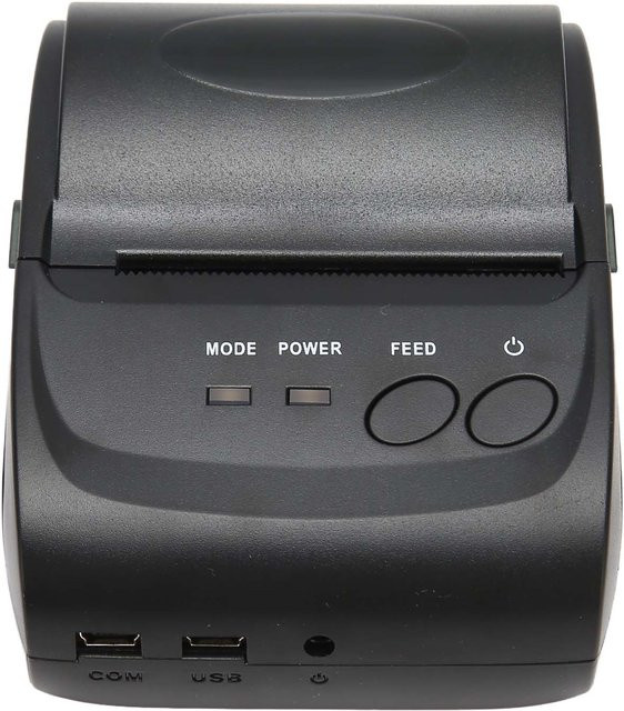 DIYelecs Thermodrucker für Versandetiketten mit Bluetooth 4.0 und USB-Schnittstelle, 58mm Breite, 203 DPI, Schwarz - Bild 1