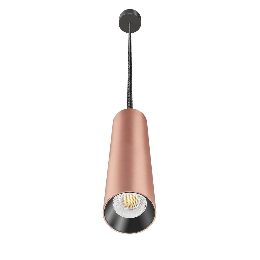 Luxvenum Pendelleuchte SIGNATURE, 1-flammig, Roségold gebürstet, LED, dimmbar (dimm2warm 1800-3000K), Durchmesser: 27 cm - Bild 1
