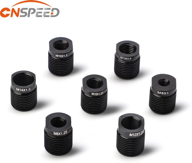 CNSPEED Schaltknaufadapter aus Aluminiumlegierung mit Innengewinde, Universaladapter, Schwarz - Bild 1