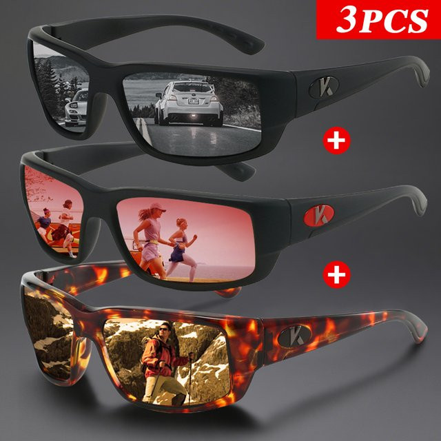 Karos Sonnenbrille, Vollrand, rechteckig, Schwarz, Unisex, polarisiert - Bild 1