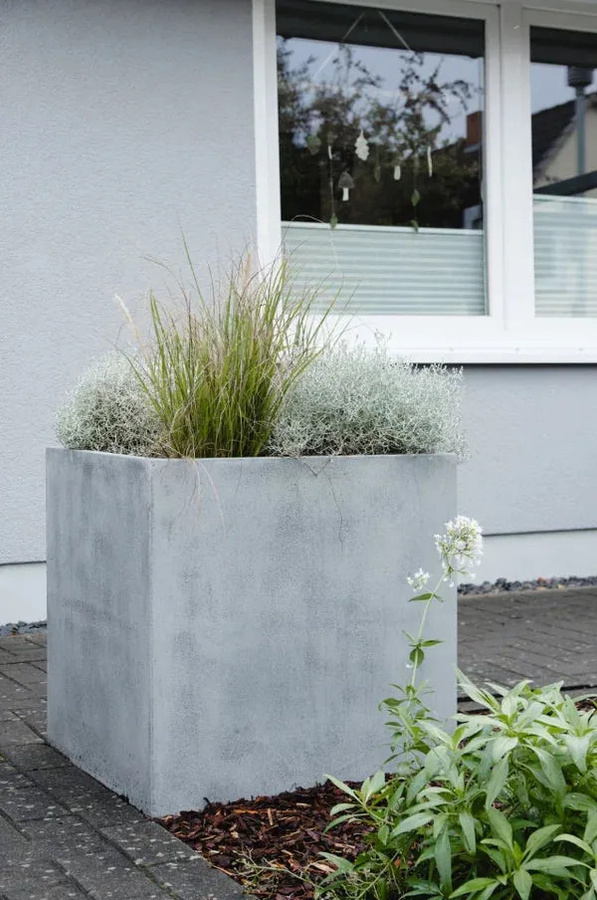Pflanzkübel Aplanta in Grau im Beton-Design, B/T/H: 60 x 60 x 60 cm - Bild 4