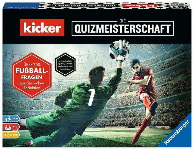 Ravensburger kicker - Die Quizmeisterschaft, Quizspiel, ab 10 Jahren - Bild 1