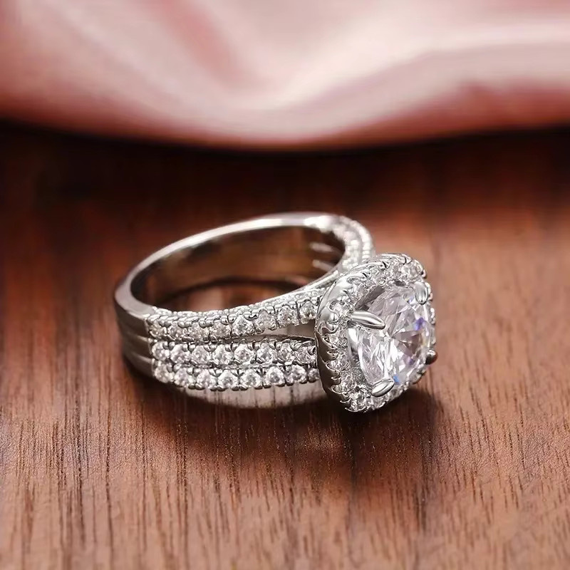 LiHong Moissanit-Ring, 925 Silber, Damen, Verlobung - Bild 1