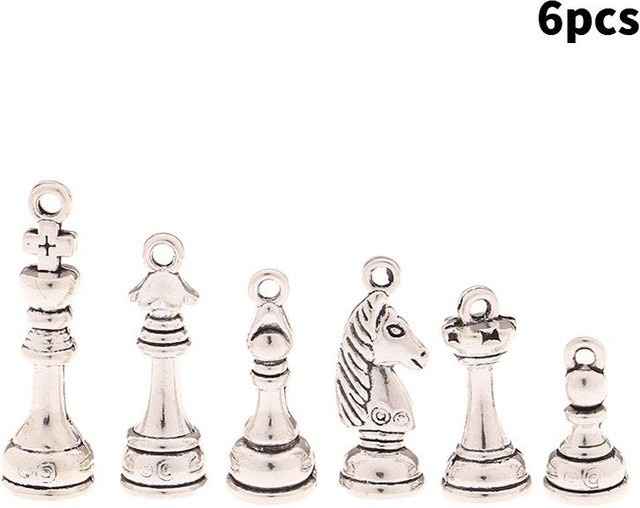 Kidsly Charms Schach Anhänger, Bronze, Vintage, Unisex - Bild 1