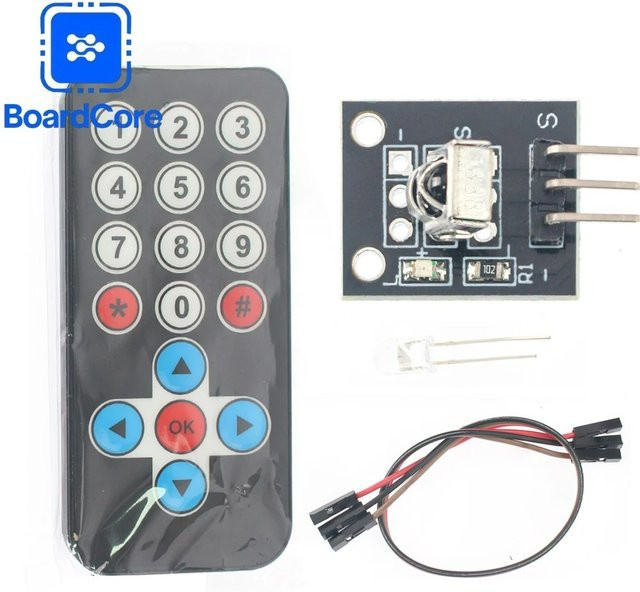 HX1838 IR Fernbedienung Modul Kit mit drahtlosem IR Empfänger in Schwarz für Arduino und Raspberry Pi von YTDMEN - Bild 1