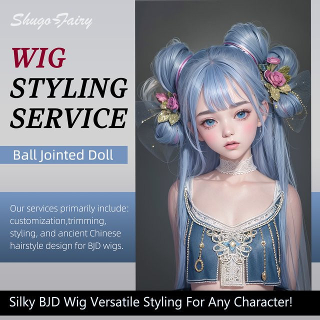ShugaFairy Perücken-Styling-Service für 1/3 1/4 1/6 BJD-Puppen, Zubehör, Blau - Bild 1