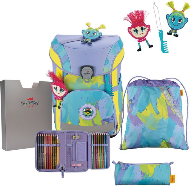 DerDieDas ErgoFlex EASY Schulrucksack-Set 5-teilig mit Sportbeutel Hippie Hair in Multicolour - Bild 1