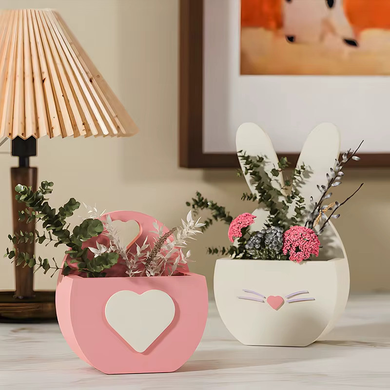 ZQNYCY Osterhase Blumenkorb Harzform für DIY Kaninchen Blumentopfform und Gipsguss zur Herstellung von Hydrokultur Vasen und Heimdekoration - Bild 1