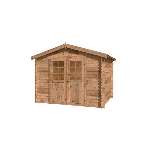 Lasita Gartenhaus Norah Maja in Braun mit Satteldach, B/H/T: 307,2 x 233,7 x 250 cm - Bild 3