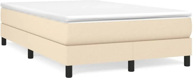 vidaXL Boxspringbett in Beige mit Stoffbezug, B/T/H: 120 x 200 x 25 cm - Bild 1