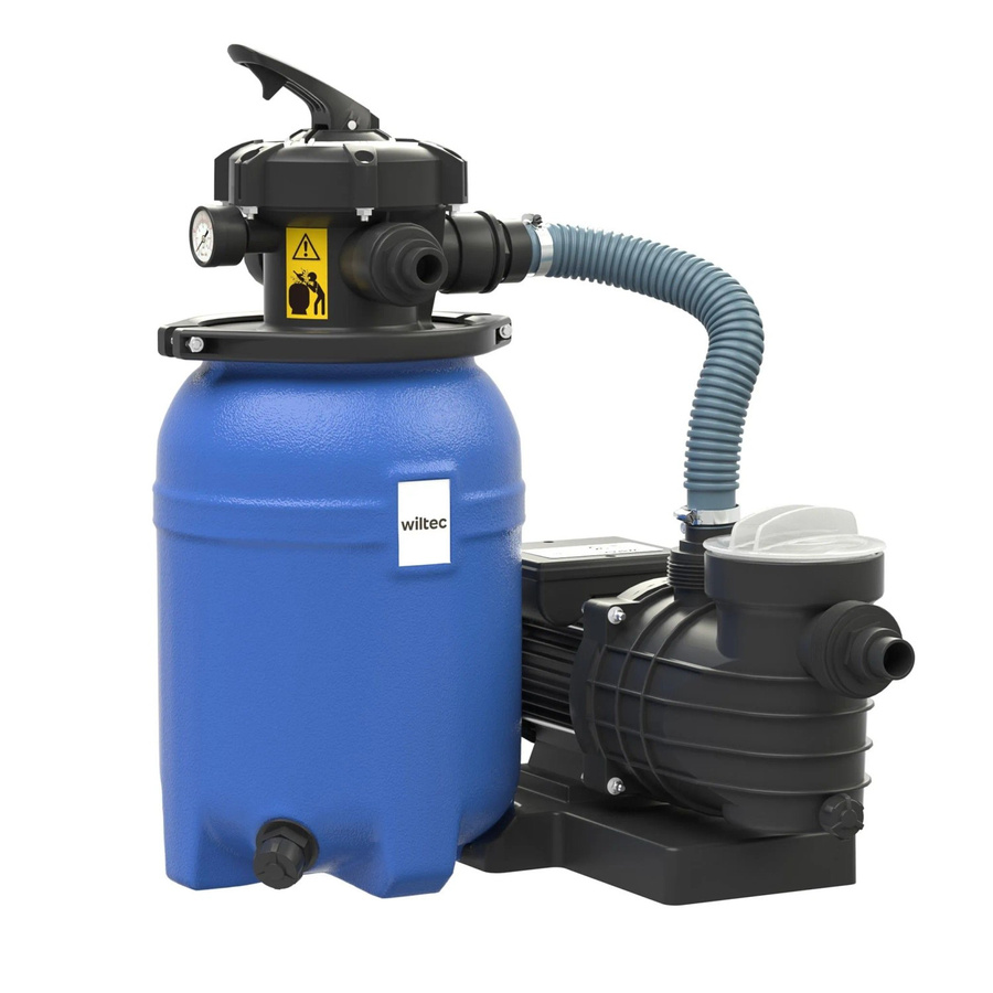 Wiltec Sandfilteranlage Blau mit 14L Filtertank und 10000L/H Leistung für deinen Pool - Bild 2