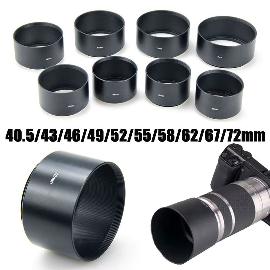 MIIQNUS Metall Gegenkappe Universal Sonnenschutz für Canon und Nikon, Farbe: Schwarz, Durchmesser: 40,5 mm bis 72 mm - Bild 4
