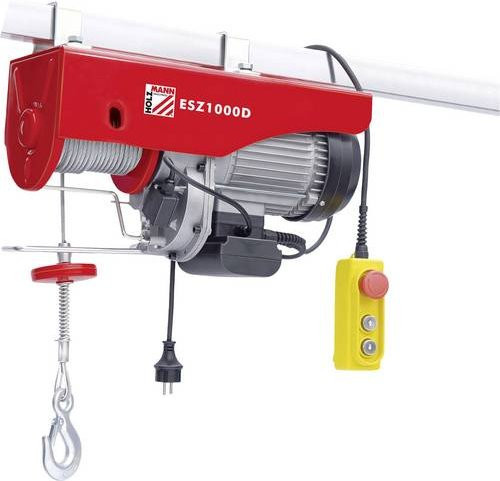 Holzmann Maschinen Elektrischer Seilhebezug ESZ1000D_230V in Rot mit 1000kg Tragfähigkeit - Bild 1