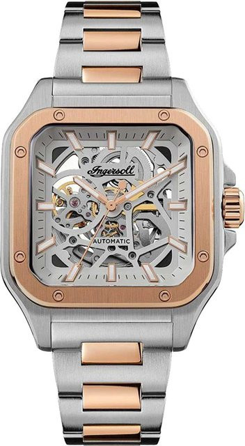 Ingersoll Automatik Herrenuhr, Edelstahl, 42 mm, Weiß, 5 ATM - Bild 1