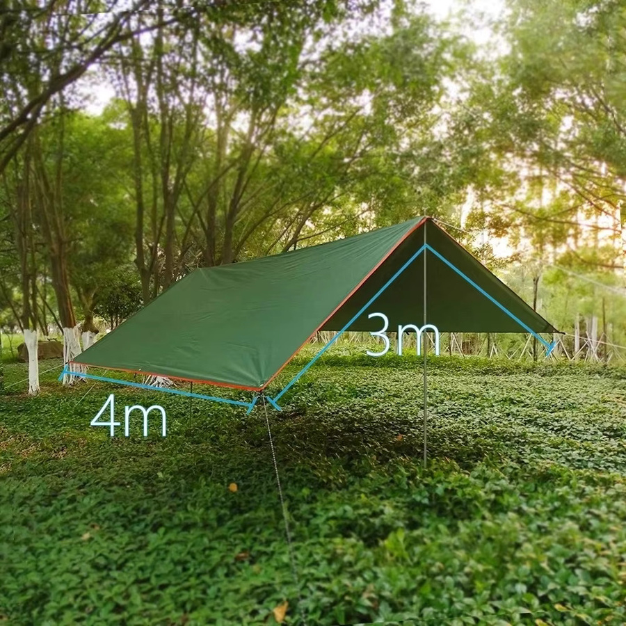 Wasserdichtes Campingzelt aus Polyester als Sonnenschutz und UV-beständige Überdachung in Khaki, Beige oder Grün - Bild 1