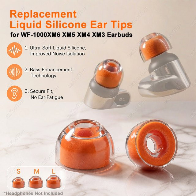 Sony Ersatz-Ohrstöpsel aus flüssigem Silikonschwamm für In-Ear Kopfhörer WF-1000XM6 XM5 XM4 XM3 - Bild 1